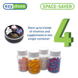 EZY DOSE Design anti-mélange: séparation sécurisée des compléments.