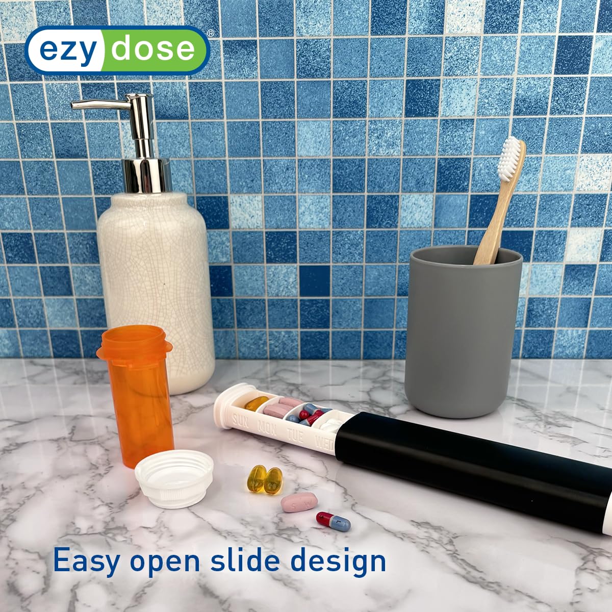 EZY DOSE design discret noir, idéal pour la poche et le bureau