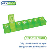 EZY DOSE fond contour retrait medicaments, extraction facile des pilules du planificateur