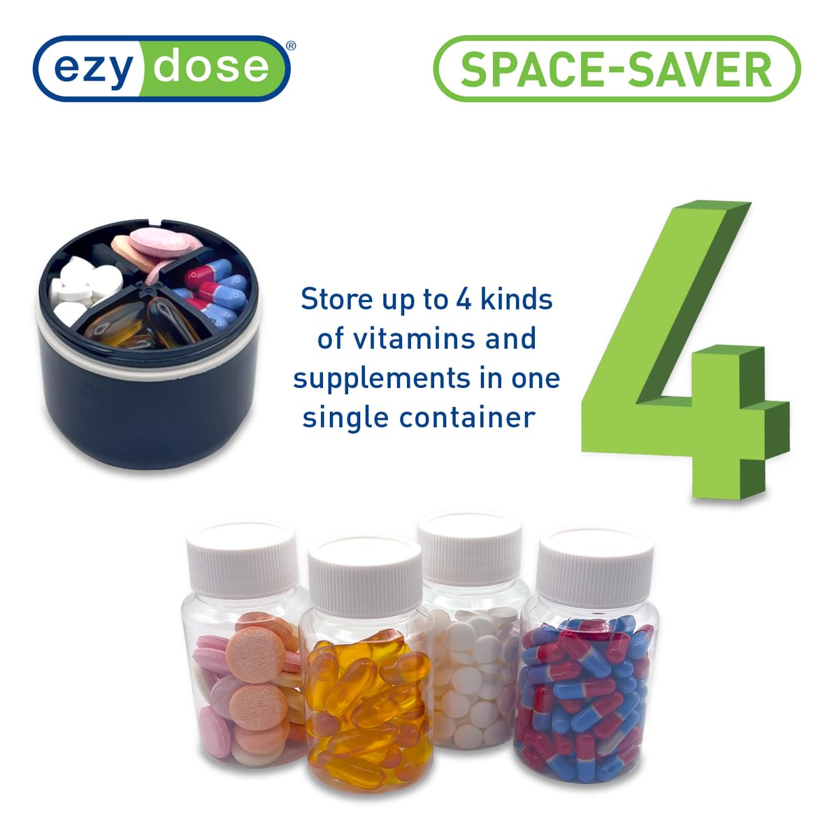 EZY DOSE Mini au design léger et discret, facile à glisser dans une poche ou un sac.