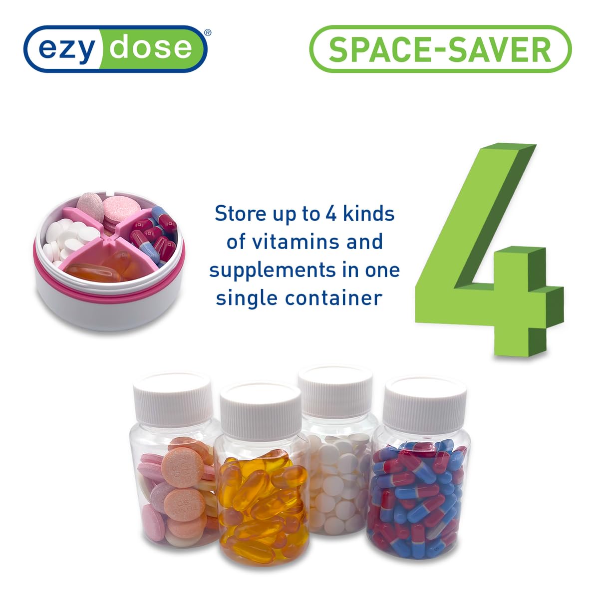 EZY DOSE mini organisateur distributeur coulissant utilisable d une main