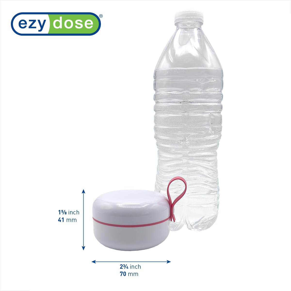 EZY DOSE mini organisateur avec quatre compartiments séparés