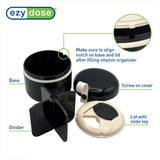 EZY DOSE Mini compact et portable idéal pour voyager et prendre des compléments.