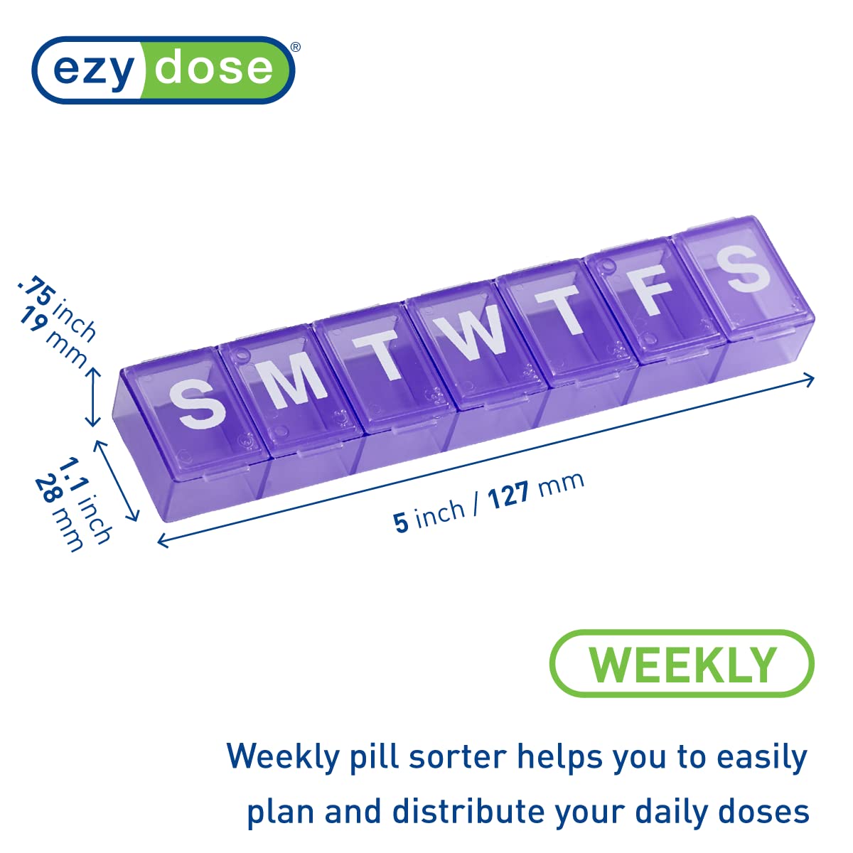 EZY DOSE ouverture facile des couvercles : accès rapide à vos pilules.