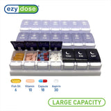 EZY DOSE: bouton-poussoir facilitant l'accès du matin.