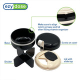 EZY DOSE Quatre compartiments: organisation quotidienne fiable.