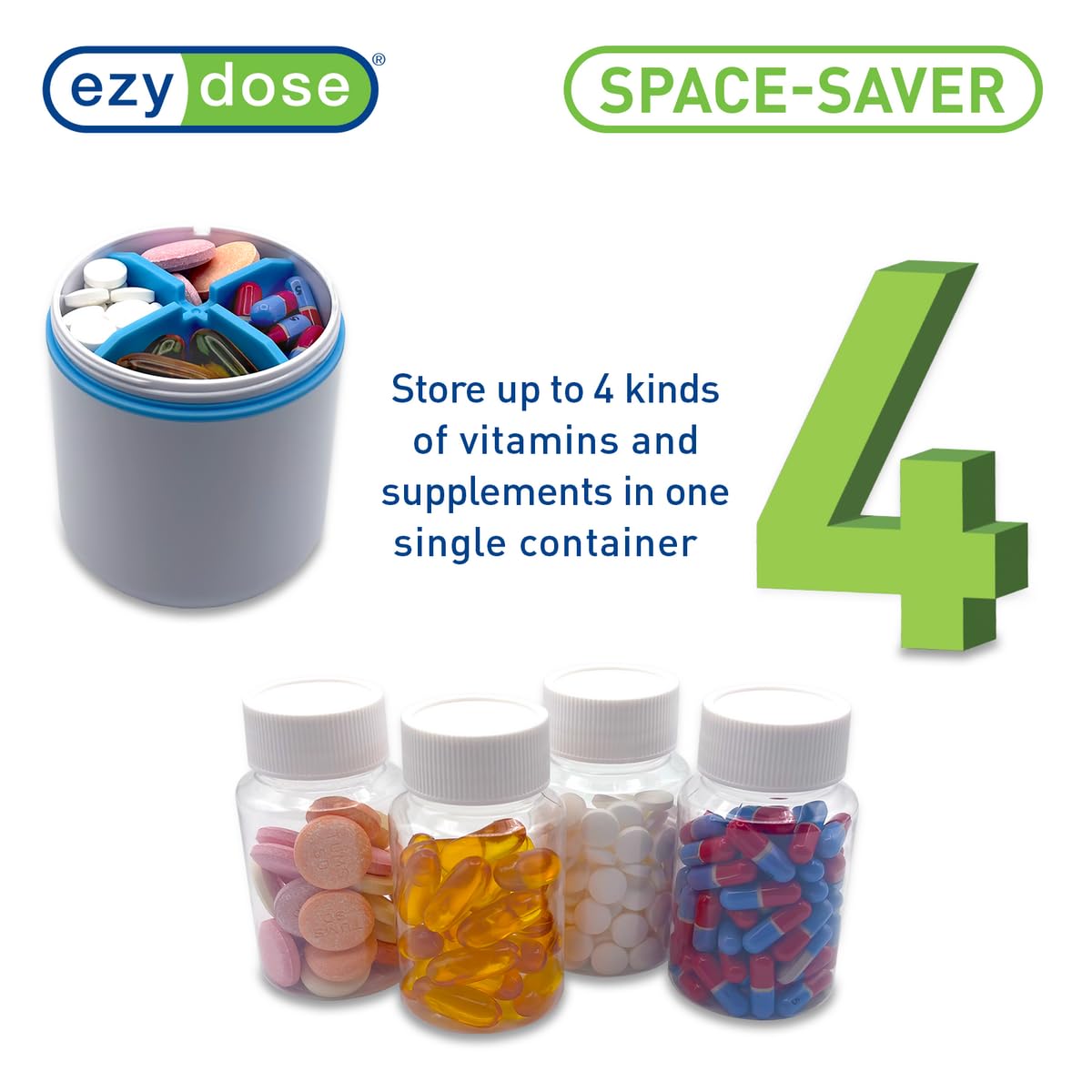 EZY DOSE Rangement Quotidien Efficace: aide à ne pas manquer une dose à domicile.
