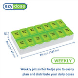 EZY DOSE capacité 12 comprimés par compartiment pour vos doses quotidiennes