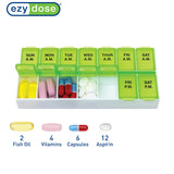 EZY DOSE compartiments arrondis facilitant le prélèvement des pilules