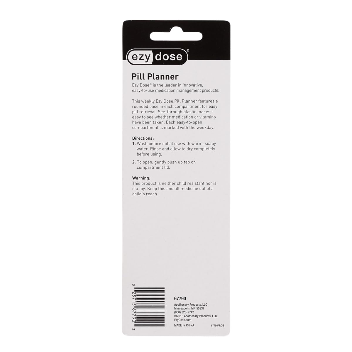 EZY DOSE couvercles transparents, vérification rapide des doses pour éviter les oublis.