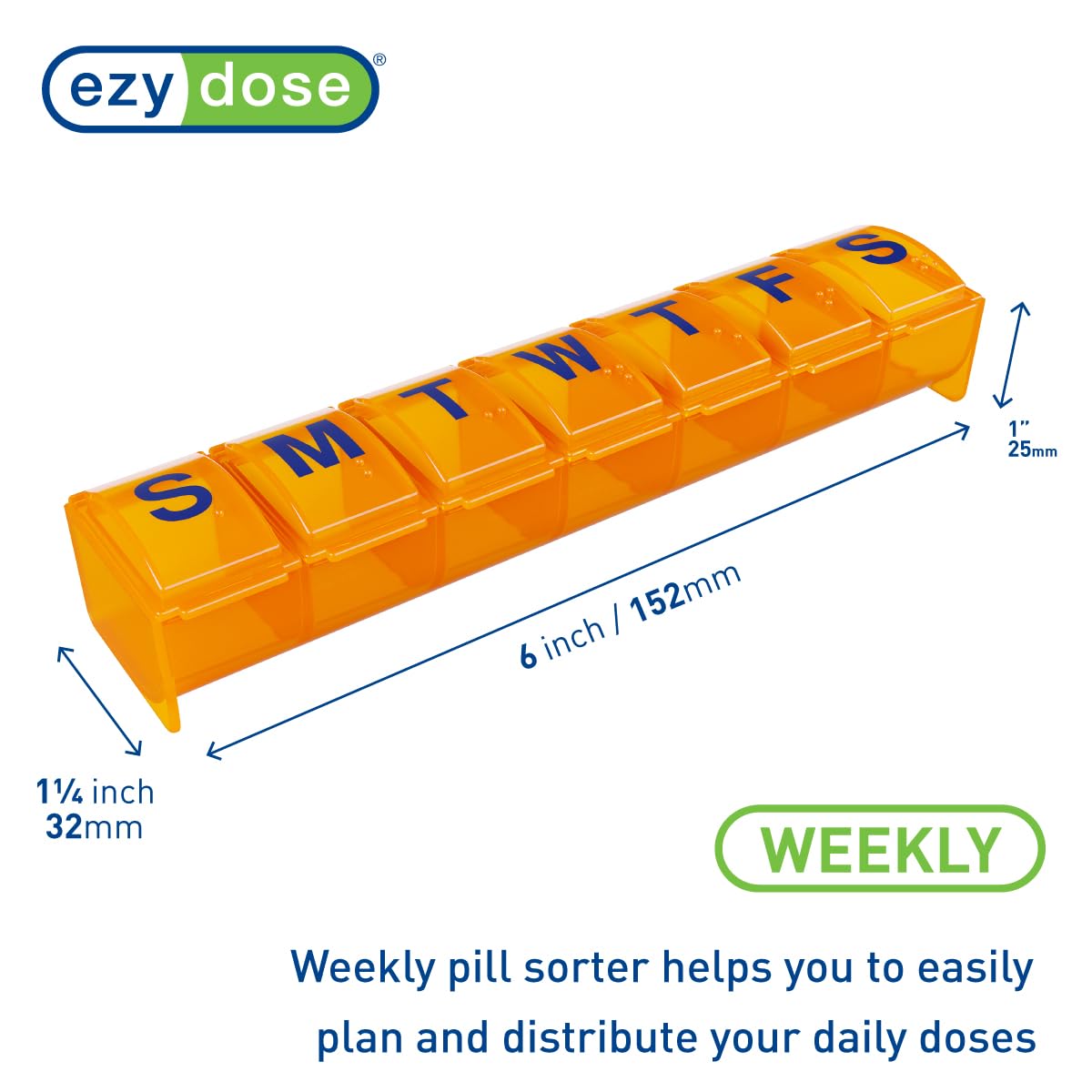 EZY DOSE ouverture facile des couvercles, planification de la semaine sans effort.