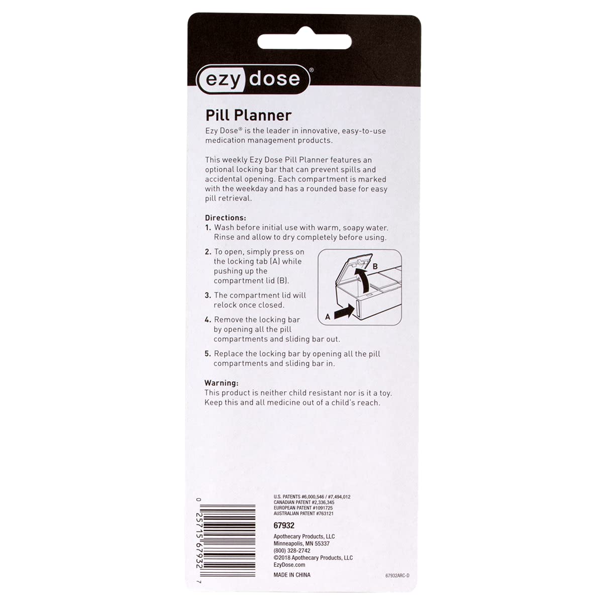 EZY DOSE hebdomadaire, organisation quotidienne simple pour rester sur votre routine.