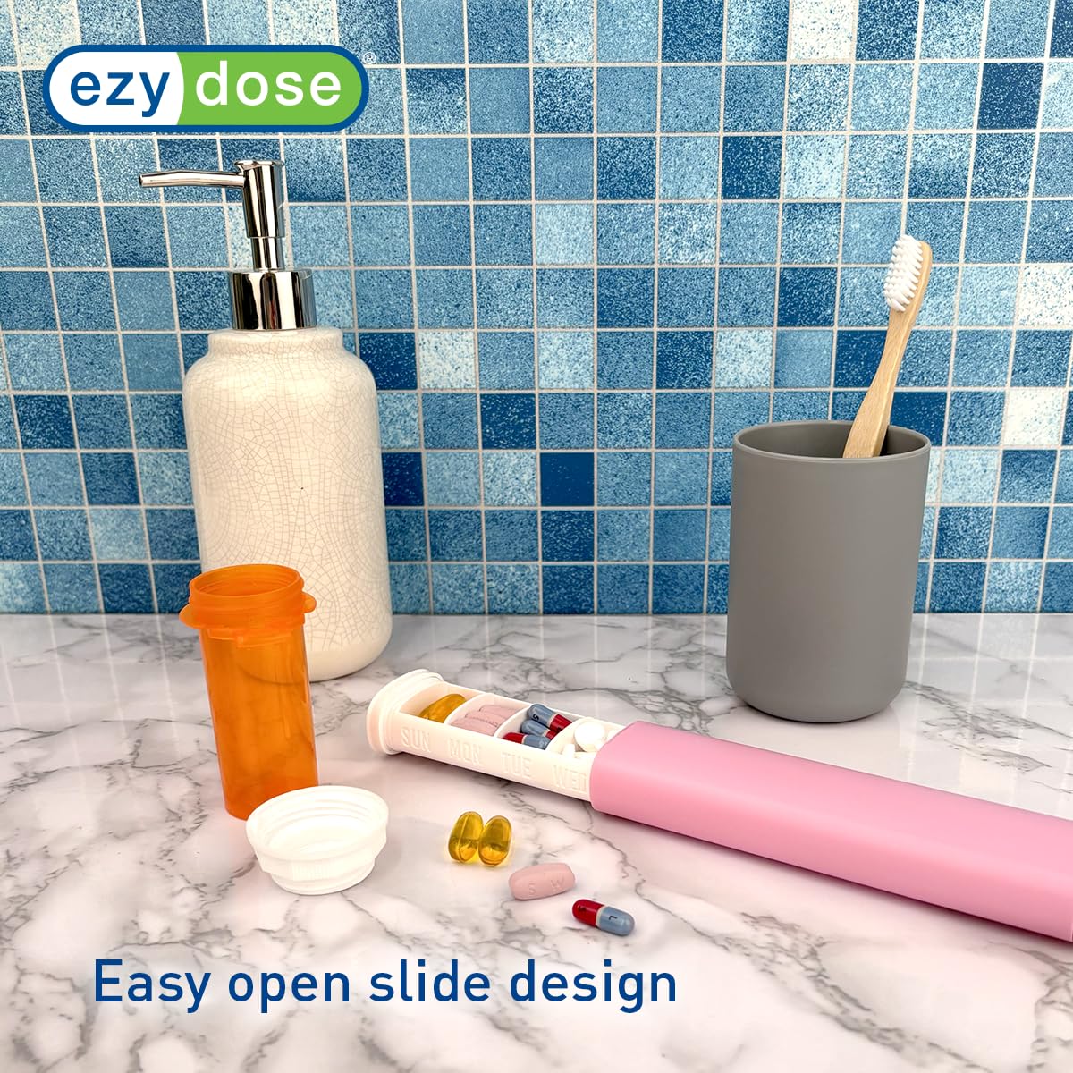 EZY DOSE Slide format compact 6-5 pouces, facile à transporter en voyage.