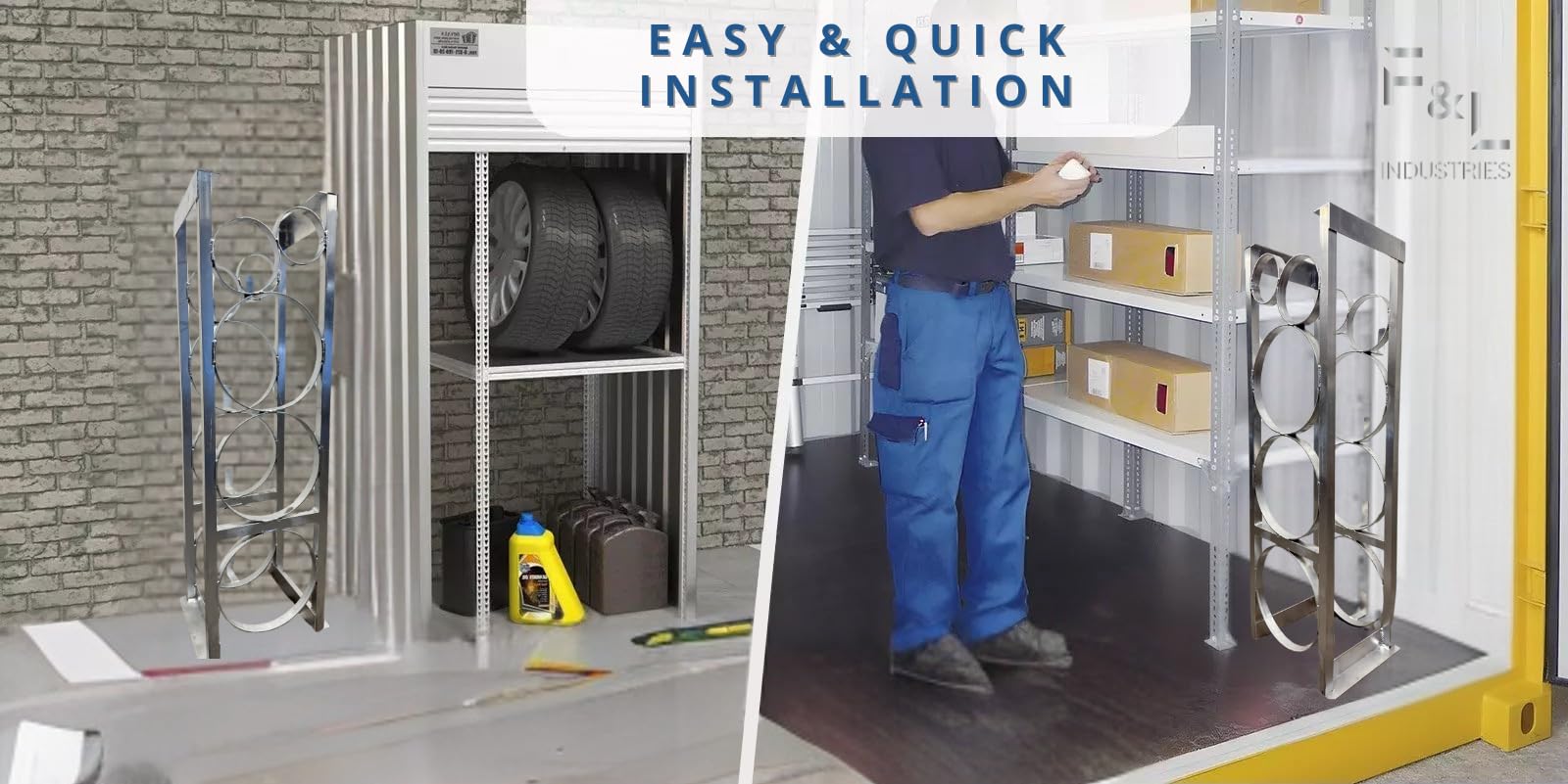 Rangement vertical compact F&L, optimise l'espace en atelier