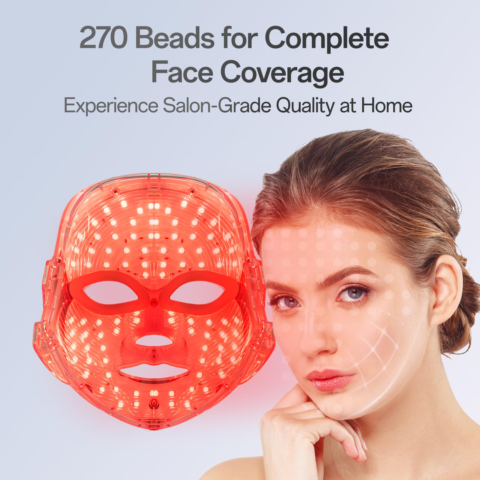 Facego masque lumière rouge visage: cadeau attentionné pour proches