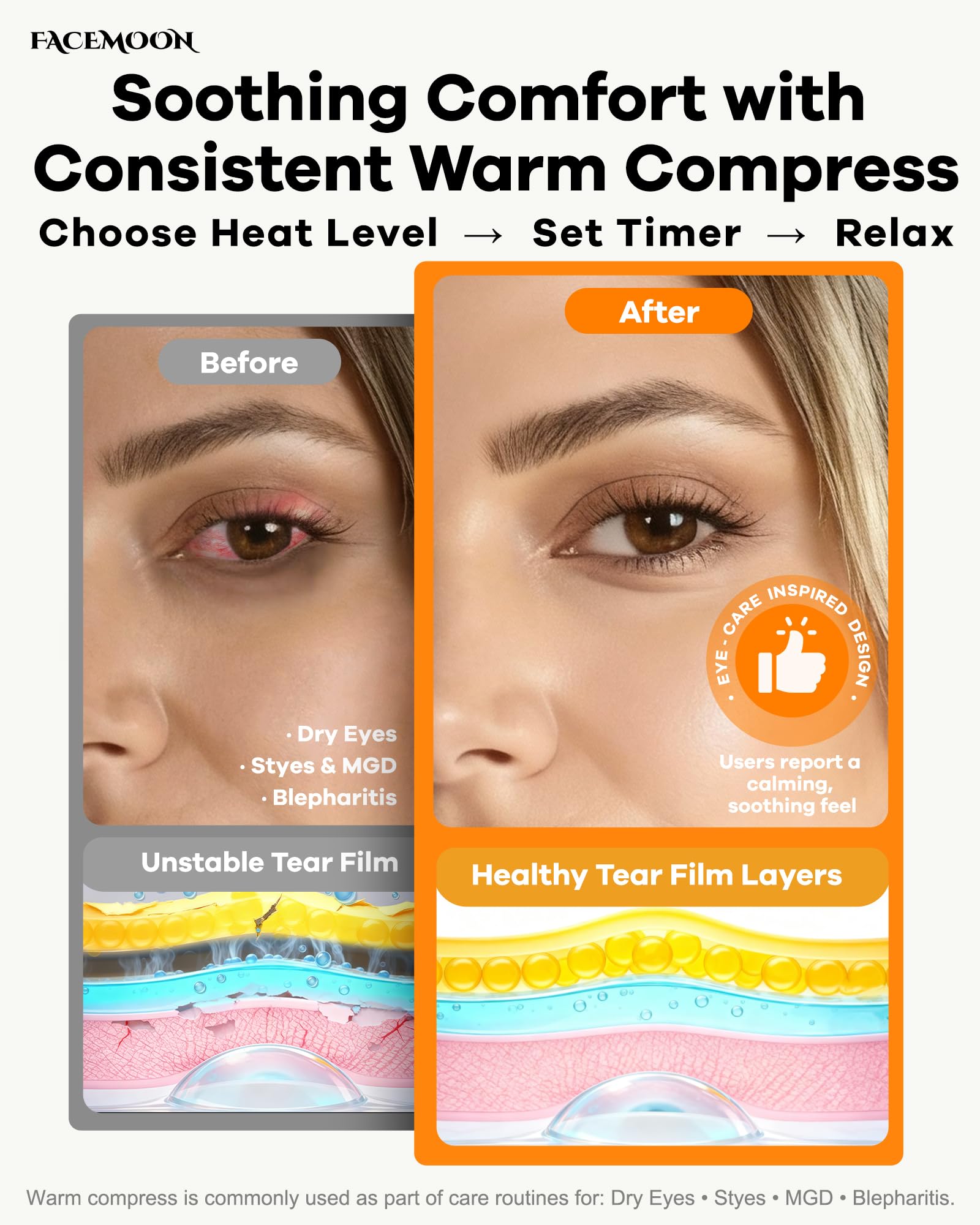 FACEMOON bande élastique réglable assure un maintien confortable