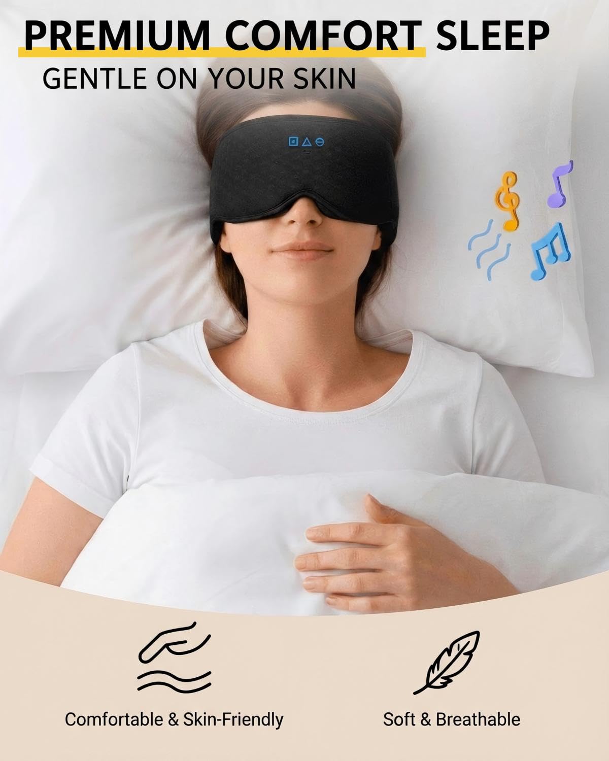 FACEMOON contrôle bouton Bluetooth simple pour lire ou mettre en pause.