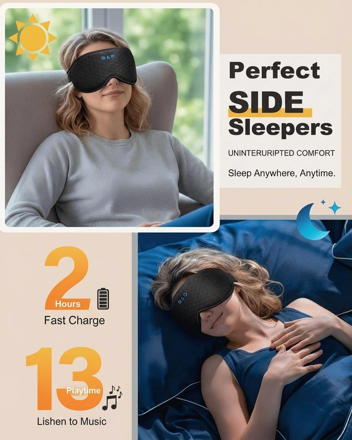 FACEMOON coussins 3D amovibles pour un ajustement confortable.