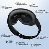 FACEMOON masque yeux 3D bande ajustable pour tous les visages.