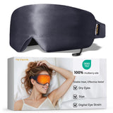 FACEMOON masque yeux chaud en soie, douceur luxueuse pour yeux fatigués et secs.