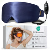 FACEMOON Masque yeux chauffant en soie, chaleur douce pour relaxer les yeux.