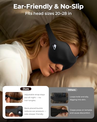 FACEMOON masque yeux mousse memoire legere offre douceur et confort