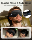 FACEMOON masque yeux bloque totalement la lumière en avion pour des siestes