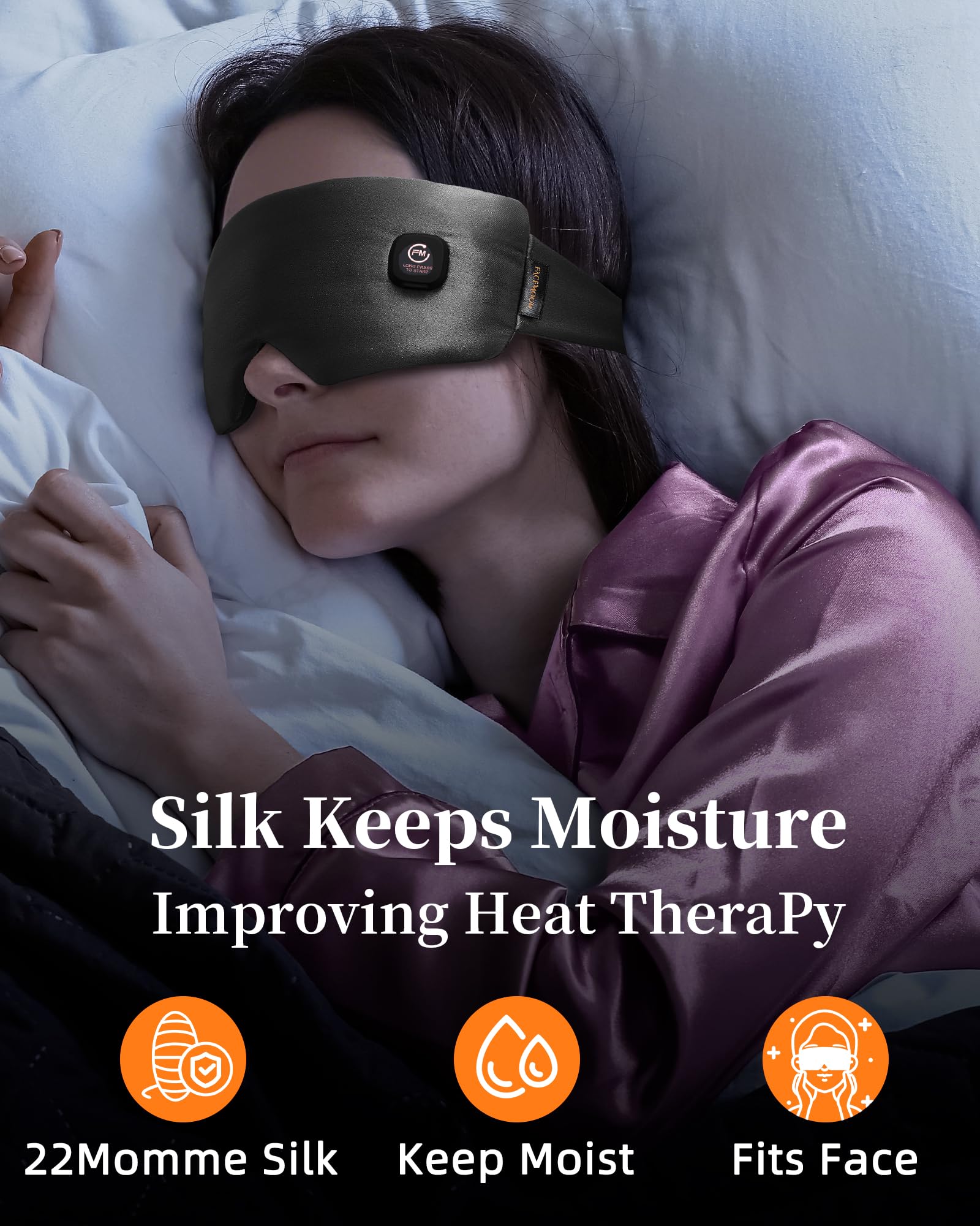 FACEMOON masque-yeux-rechargeable: session contrôlée avec arrêt automatique pour votre sécurité.