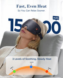 FACEMOON Masque yeux sans-fil portable, idéal en voyage et au bureau.
