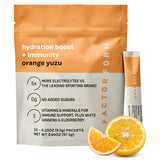 Factor Form Hydration Boost sachet orange-yuzu, hydratation pratique après l’effort.