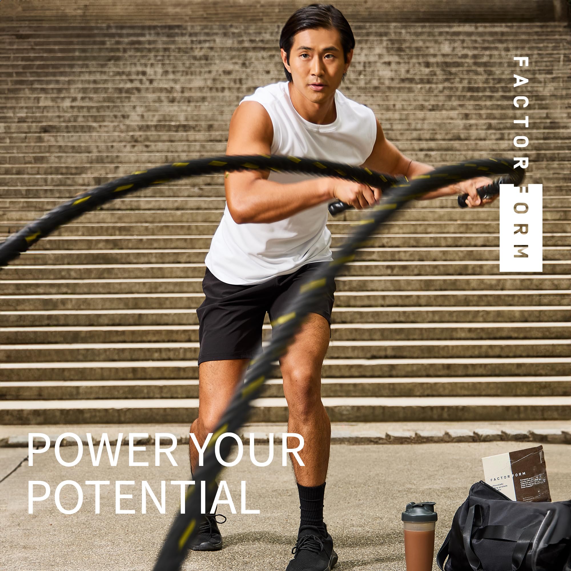 Factor Form whey vanille emballage pratique, sachets individuels.