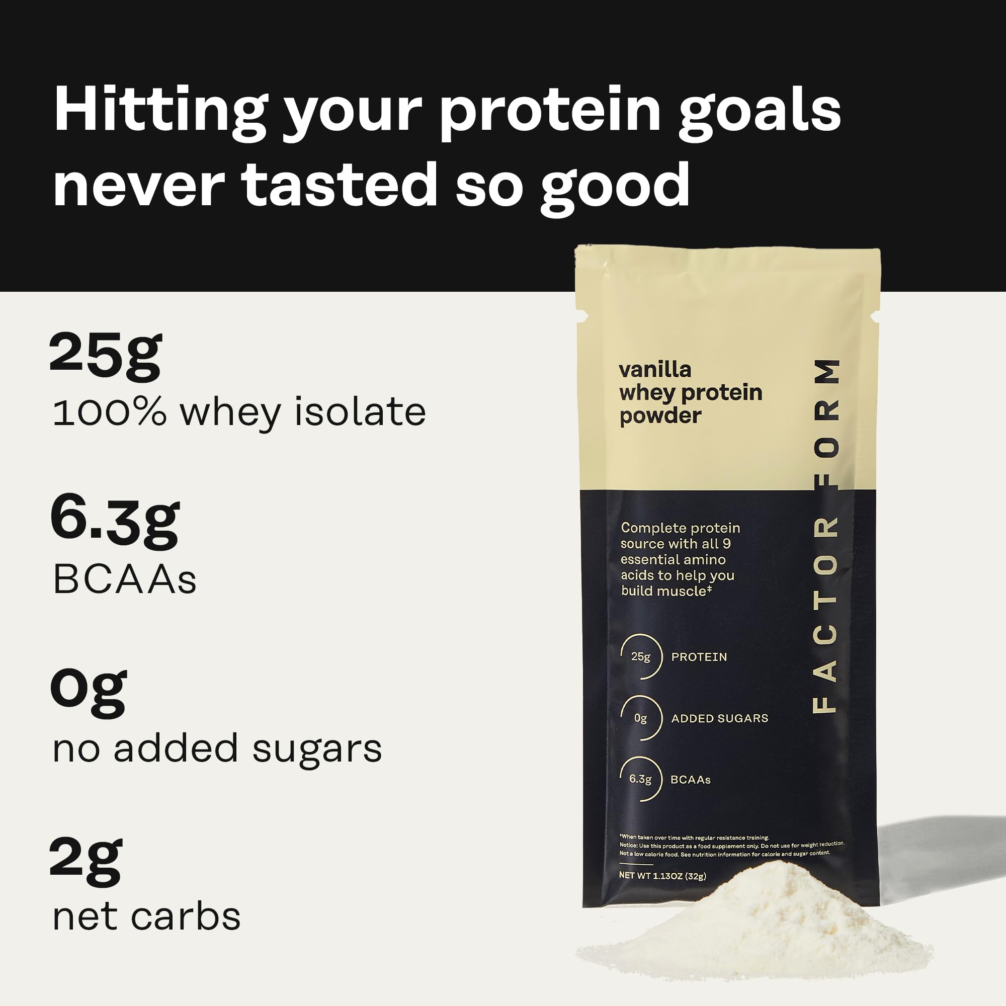 Factor Form whey vanille flacon mixeur, mélange rapide après l'entraînement.
