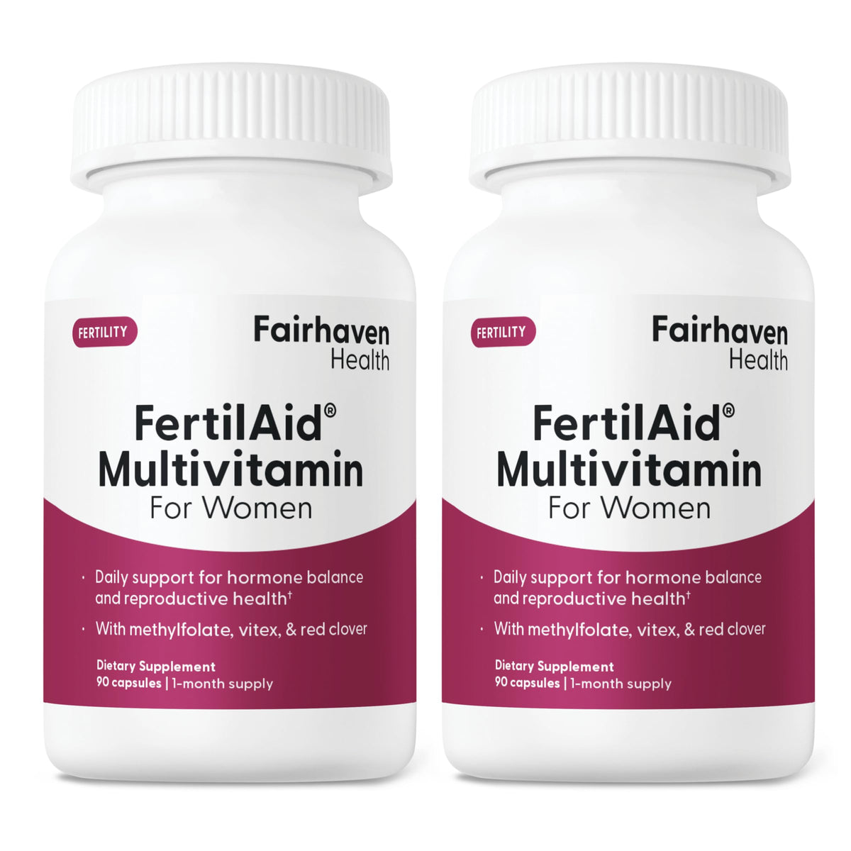 FertilAid pour Femmes Fairhaven Health — bouteille visible, soutien potentiel du cycle