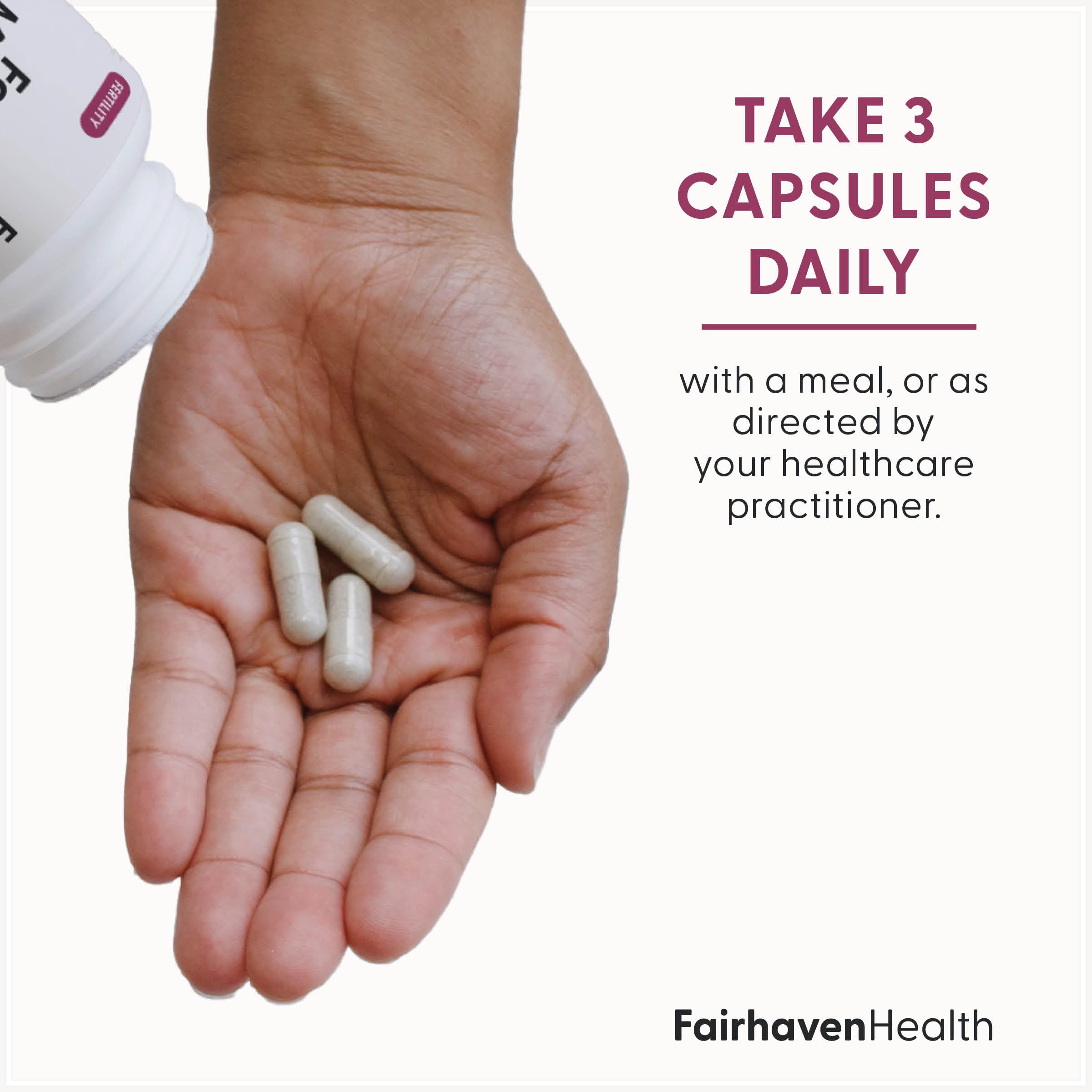 FertilAid pour Femmes Fairhaven Health — capsules faciles à prendre pour l'intégration quotidienne