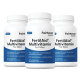 FertilAid pour hommes: bouteille et capsules, soutien potentiel à la fertilité masculine.
