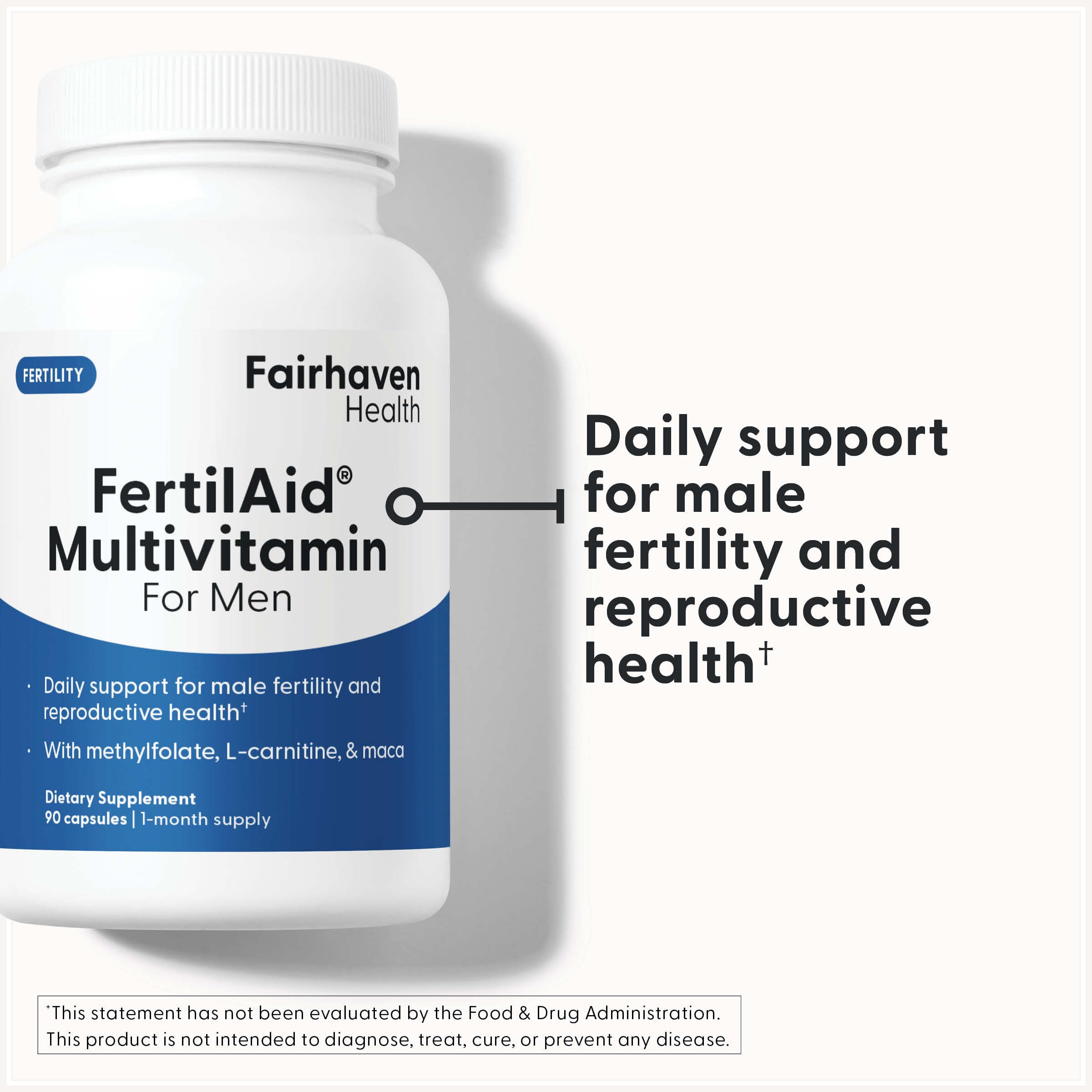 FertilAid pour hommes: gélules avec zinc et CoQ10, nutriments clés.