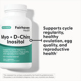 Fairhaven Health Myo-Inositol et D-Chiro Inositol - boîte pratique pour prise quotidienne