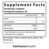 Fairhaven Health Myo-Inositol et D-Chiro Inositol - gélules véganes sans allergènes