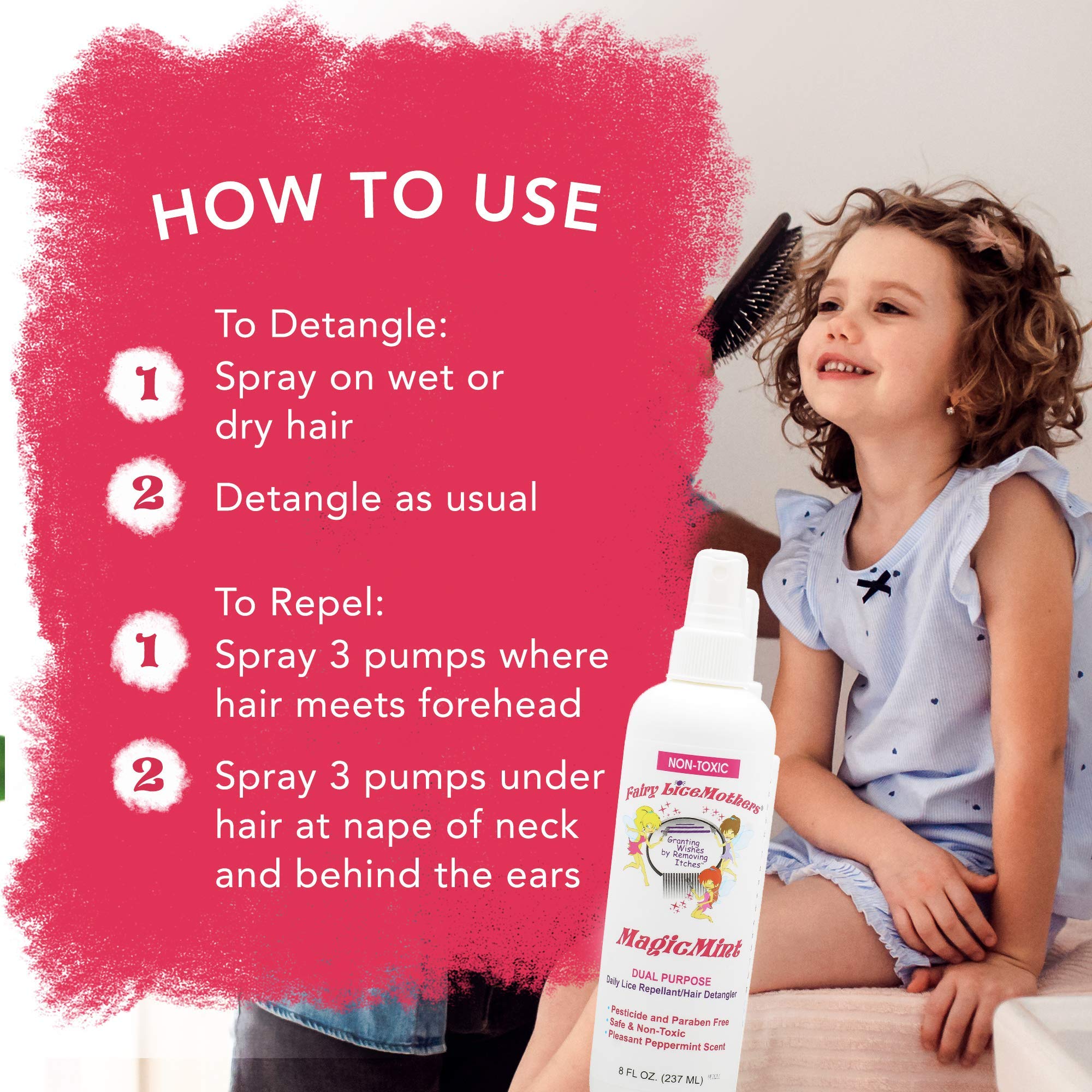 Fairy LiceMothers MagicMint Repel: emballage pratique et portable.
