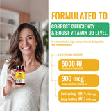Dosage puissant: 5000 UI D3 et 900 mcg K2 pour FAMILI+.