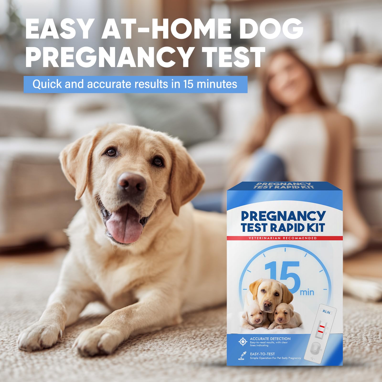 Kit-test grossesse chien Fancy Pets, utilisation simple à domicile.