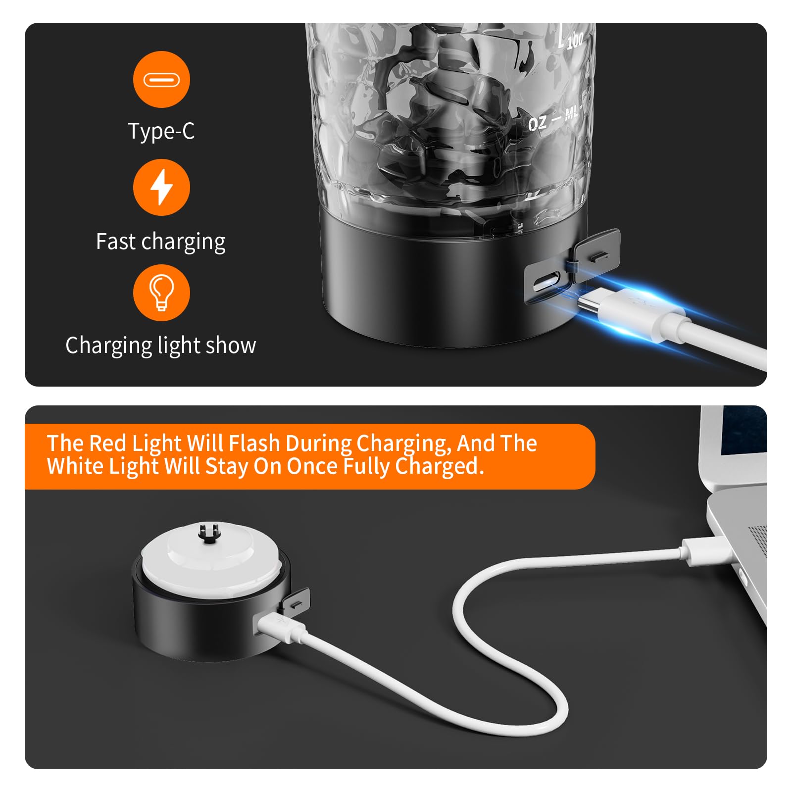 Moteur amovible et rechargeable via USB pour un mélange rapide