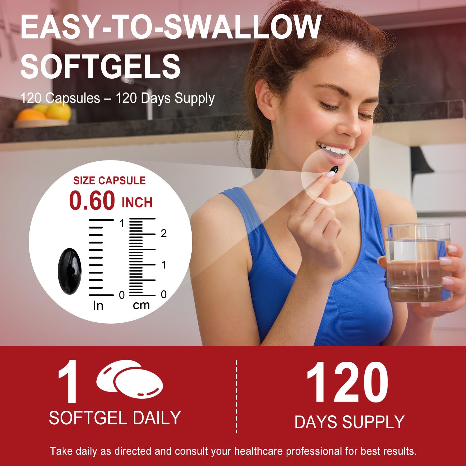 FANSHI Astaxanthine 12 mg, tableau ingrédients, formule Non-OGM et sans allergènes.