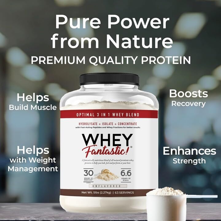 Doseur de Fantastic Nutrition Whey 3-en-1 pour mesurer facilement les portions.