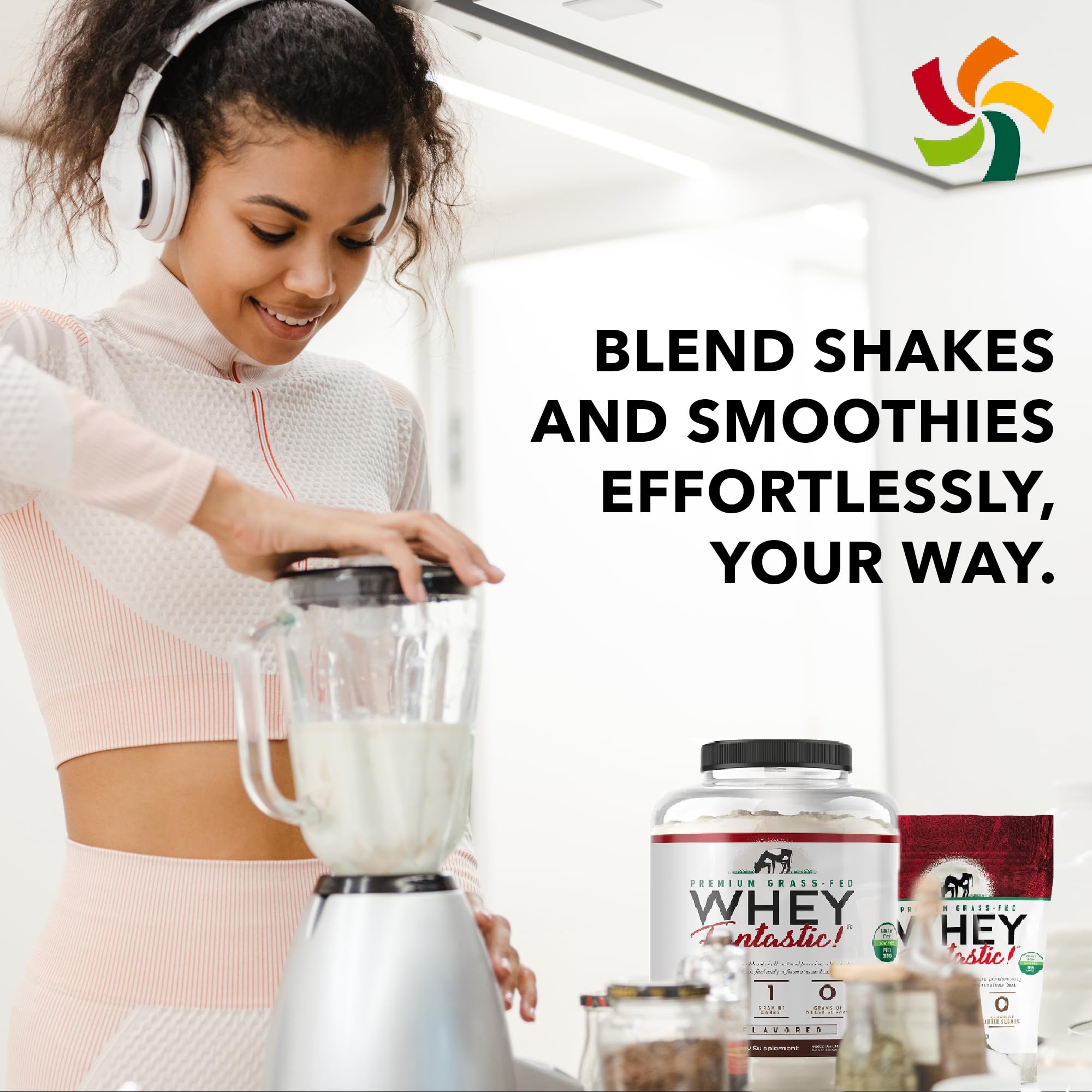 Formule sans OGM de Fantastic Nutrition Whey 3-en-1.