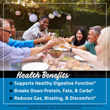 FarmHaven Digestive Enzymes: tableau d'ingrédients, herbes apaisantes pour le confort gastrique.