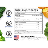 FarmHaven Magnésium Complexe - Mélange végétal: épinards et chou frisé pour l’énergie.