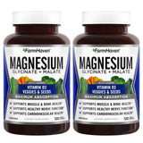 FarmHaven magnésium glycinate et malate en capsules, soutien musculaire