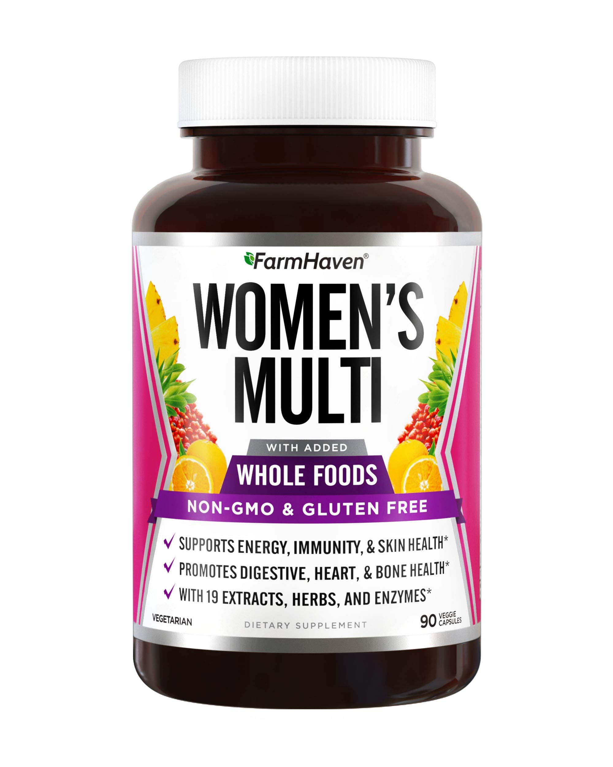 FarmHaven Multivitamine pour femmes – bouteille pratique favorise énergie quotidienne et équilibre.