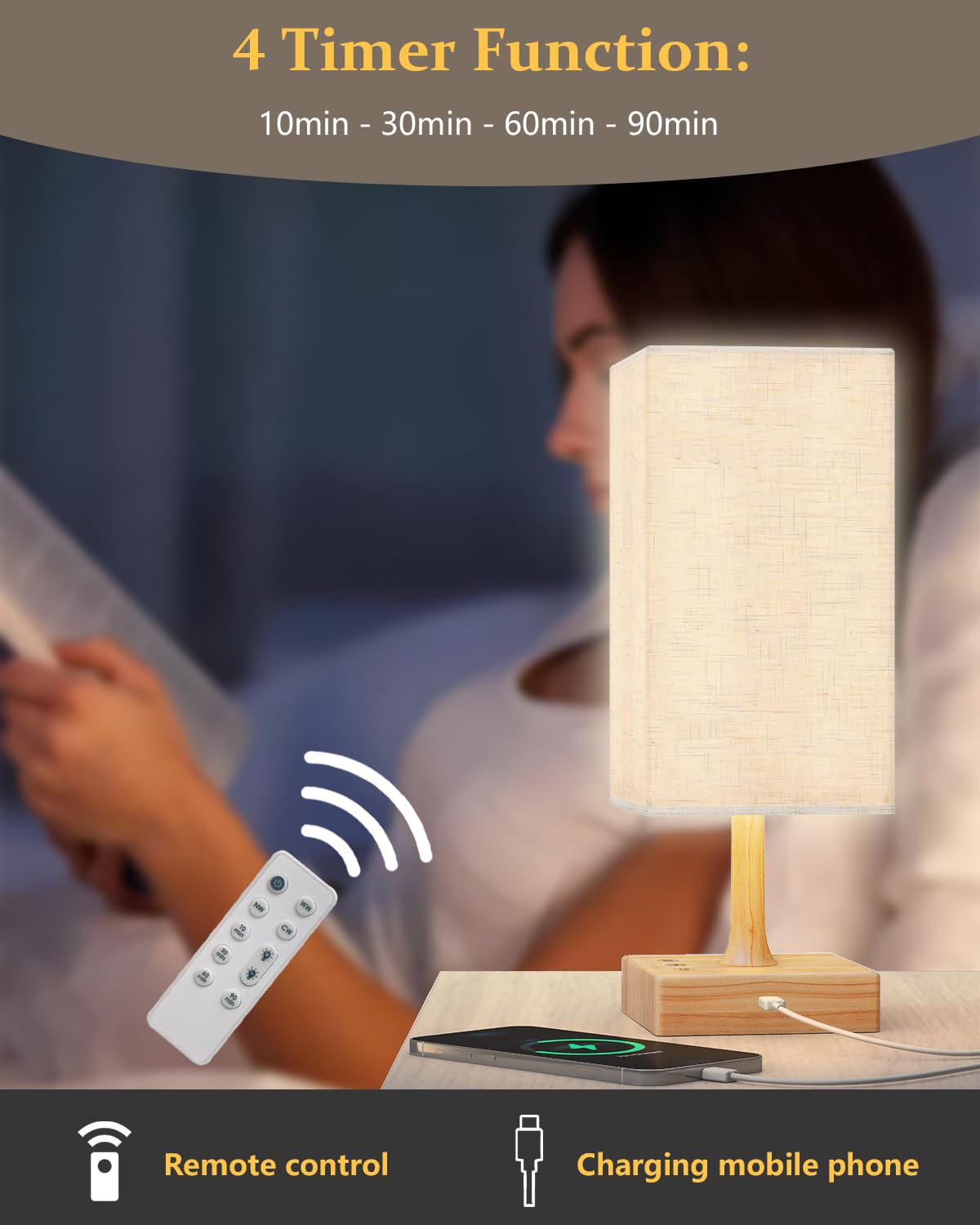 Lampe FARRIDE lampe-therapie-4-minuterie pour sessions personnalisées.